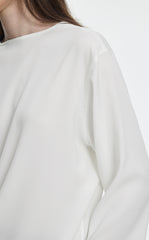 Shirt / JNBY Silk Twill Tie Detail Relaxed Shirt