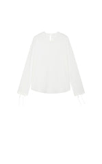 Shirt / JNBY Silk Twill Tie Detail Relaxed Shirt