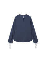 Shirt / JNBY Silk Twill Tie Detail Relaxed Shirt