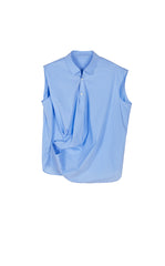 Shirt / JNBY Structured Sleeveless Cotton Pleated Shirt