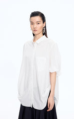 Shirt / JNBY Twisted Poplin Short Sleeve Shirt