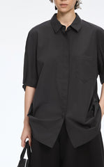 Shirt / JNBY Twisted Poplin Short Sleeve Shirt