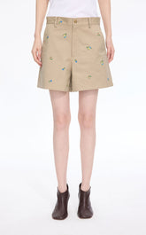 Shorts / JNBY Cotton Embroidered A-Line Shorts