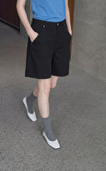Shorts / JNBY Cotton Wide-Leg Bermuda Shorts