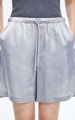 Shorts / JNBY Cupro Wide-Leg Drawstring Shorts