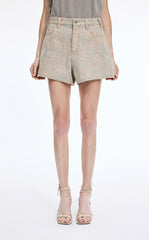 Shorts / JNBY Floral Print Denim Shorts