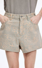 Shorts / JNBY Floral Print Denim Shorts