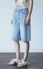 Shorts / JNBY Floral Print Denim Shorts