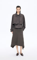 Skirt / JNBY Asymmetric Cotton Mid-Length Skirt