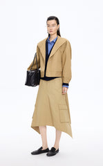 Skirt / JNBY Asymmetric Cotton Mid-Length Skirt