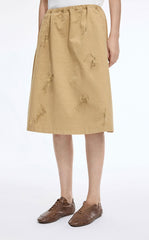 Skirt / JNBY Cotton A-Line Mid-Length Skirt