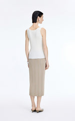 Skirt / JNBY Cotton Blend Mid-Length Waist Skirt