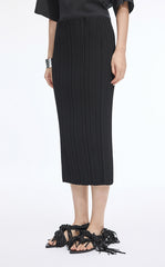 Skirt / JNBY Cotton Blend Mid-Length Waist Skirt