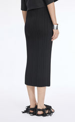 Skirt / JNBY Cotton Blend Mid-Length Waist Skirt