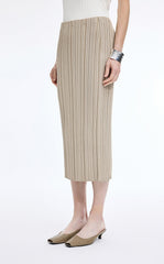 Skirt / JNBY Cotton Blend Mid-Length Waist Skirt