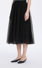 Skirt / JNBY Elegant Layered Midi Skirt