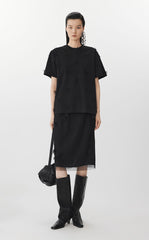 Skirt / JNBY Floral Mesh Midi Skirt