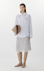 Skirt / JNBY Floral Mesh Midi Skirt