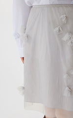 Skirt / JNBY Floral Mesh Midi Skirt