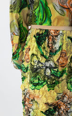 Skirt / JNBY Floral Pleated Midi Skirt