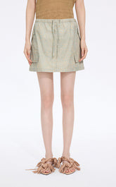 Skirt / JNBY Floral Print Cotton A-Line Mini Skirt