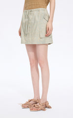 Skirt / JNBY Floral Print Cotton A-Line Mini Skirt