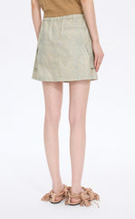 Skirt / JNBY Floral Print Cotton A-Line Mini Skirt