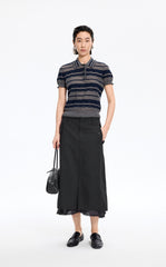 Skirt / JNBY Mid-Length Straight Cotton Skirt