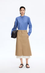 Skirt / JNBY Mid-Length Straight Cotton Skirt