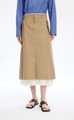 Skirt / JNBY Mid-Length Straight Cotton Skirt