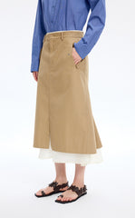 Skirt / JNBY Mid-Length Straight Cotton Skirt
