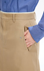 Skirt / JNBY Mid-Length Straight Cotton Skirt