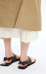 Skirt / JNBY Mid-Length Straight Cotton Skirt