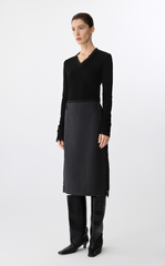 Skirt / JNBY Patchwork Blend Midi Skirt