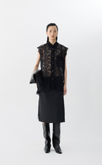 Skirt / JNBY Patchwork Blend Midi Skirt