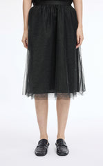 Skirt / JNBY Polka Dot Mesh A-Line Midi Skirt
