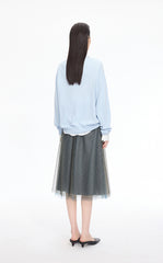 Skirt / JNBY Polka Dot Mesh A-Line Midi Skirt