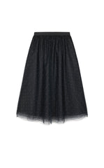 Skirt / JNBY Polka Dot Mesh A-Line Midi Skirt