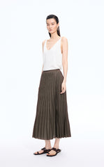 Skirt / JNBY Sculpted Diamond Pleated Maxi Skirt