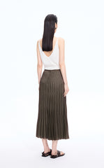 Skirt / JNBY Sculpted Diamond Pleated Maxi Skirt