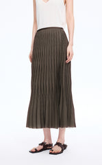 Skirt / JNBY Sculpted Diamond Pleated Maxi Skirt