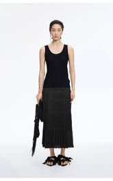 Skirt / JNBY Sculpted Pleated Maxi Skirt