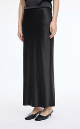 Skirt / JNBY Silk Satin Straight Maxi Skirt