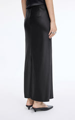 Skirt / JNBY Silk Satin Straight Maxi Skirt