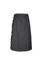Skirt / JNBY Wool 3D Cutwork Embroidery Mid-Length Skirt