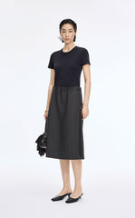 Skirt / JNBY Wool 3D Cutwork Embroidery Mid-Length Skirt