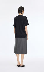 Skirt / JNBY Wool Jacquard Midi Skirt