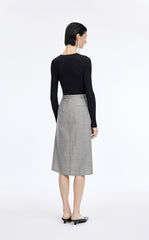 Skirt / JNBY Wool Jacquard Midi Skirt