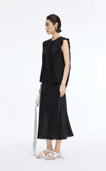Skirt / JNBY Cupro Jacquard Midi Skirt