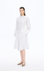 Skirt / JNBY Drawstring Cotton Midi Skirt